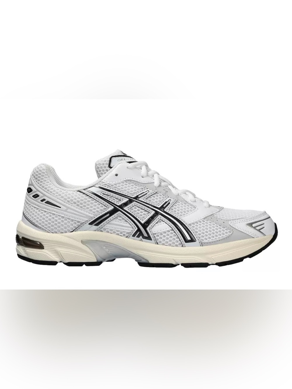 Asics GEL-1130 Men’s size 11 White and Black Mesh Lace-Up Running Shoes - Picture 3 of 6